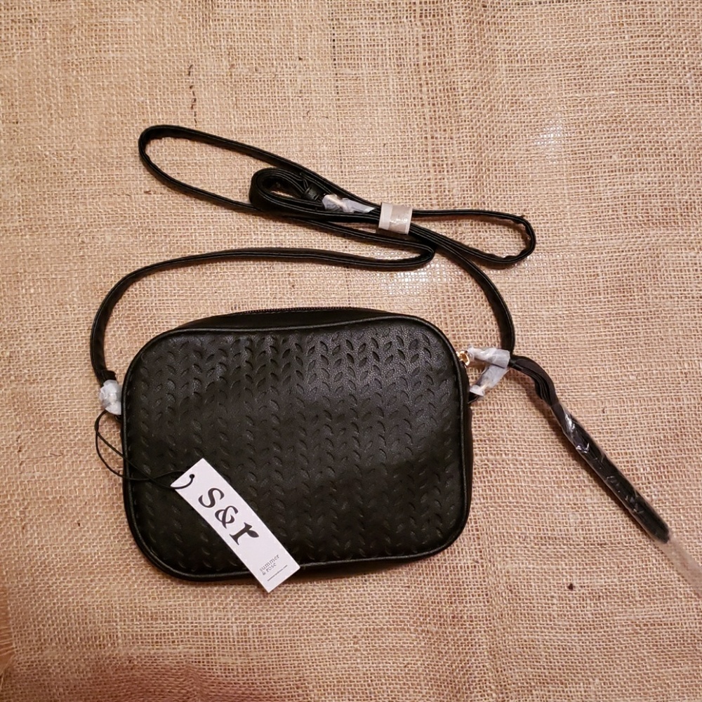 NEW summer & rose black cross body purse
